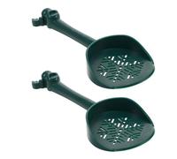 RUNROTOO 2pcs Hamster Sand Bath Scoops Ergonomic Handles, Multifunctional Plastic Small Pet Shovels for Cage Cleaning and Urine Sand Removal, for Gerbils, Mice and Hedgehogs