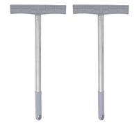 RUNROTOO 2pcs Hand Held Sign Holder 17" Metal Signboard Display Stick Parades Slogan Pole with Anti-Slip Grip for Welcome Boards Sports Meetings Voting Tour Guides