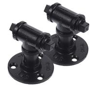 RUNROTOO 2pcs Industrial Style Iron Pipe Cabinet Pull Handles, Vintage Loft Water Pipe Design, Rustic Metal Drawer Knobs for Kitchen Cupboard Door, Suitable for Home Decor and Furniture