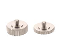 RUNROTOO 2pcs Metal Turntable Counter Weight 2g and 4g for Vinyl Record Player Needle and Headshell, Stable Placement and Minimise Scratch, Suitable for Home and Dj Sessions, Silver Metal