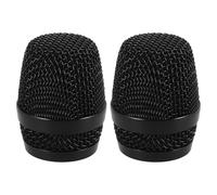 RUNROTOO 2Pcs Microphone Metal Head Cap Replacement Compatible for Beyer - 666 Mesh Wireless Mic Grille Ball Head - Microphone Grille Ball for KTV