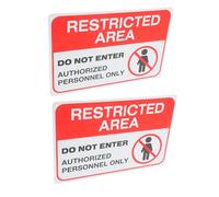 RUNROTOO 2pcs No Unauthorized Access Warning Sign, 11.8"x7.9" Metal No Entry Sign for Authorized Personnel Only, Waterproof for Private and Restricted Areas