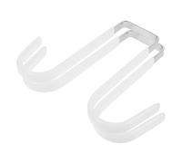 RUNROTOO 2pcs Over The Door Hooks Hanger White Iron and PVC Coat Hook Double Sided No Drilling Required Versatile Usage for Entryway and Bathroom Essentials