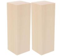 RUNROTOO 2pcs Pine Wood Craft Blocks Unfinished Rectangular Carving Wood Blanks for DIY Crafting Projects and Handmade Crafts with Versatile Use for Sanding
