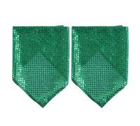 RUNROTOO 2pcs Puppy Bandanas Pet Triangle Scarf with Shiny Sequin Design, Cozy and Skin Friendly Polyester Dog Bandanas for Daily Life and Festival Use