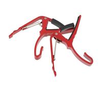 RUNROTOO 2pcs Red Aluminium Alloy Guitar Capos Simple Design Practical Tune Adapter for Acoustic and Folk Guitars Mandolin and Banjo Use