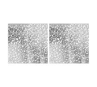 RUNROTOO 2pcs Reusable Camouflage Paint Stencils Made of Stainless Steel for Detailed Application in Painting Projects and DIY Silver Sturdy Design