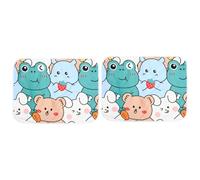 RUNROTOO 2pcs Reusable Hamster Pee Pads Made of Ecological Cotton, Absorbent and Washable Small Pet Cage Liners for Guinea Pig Cage Bedding