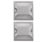 RUNROTOO 2pcs Road Reflective Signs Made of Sturdy Aluminum and Plastic Versatile Usage and Wear Resistance for Outdoor Sports Fields and Pathways