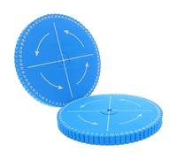 RUNROTOO 2pcs Round Foam Kumihimo Braiding Tool for Bracelet Making and Necklace Weaving, Blue Macrame Braiding Disk with Versatile Design to Create Shapes and Patterns, for Beginners