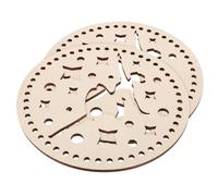 RUNROTOO 2pcs Round Wooden Crochet Basket Bases for DIY Craft Bag Making, Lightweight Wooden Weaving Supplies with Unique Ballet Girl Design, for Parties and Travel