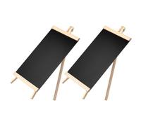 RUNROTOO 2pcs Rustic Wooden Chalkboard Signs Tabletop Chalkboard Sign Easy to Wipe Erasable Blackboard for Supermarket and Retail Shop Display