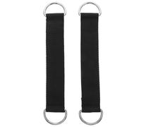 RUNROTOO 2pcs Sturdy Pulley Hanging Straps for Home Gym Systems and Pull-up Bars, Black Polyester Material with Easy to Use Resistance Training Feature, for Bedroom and Office Workouts