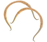 RUNROTOO 2pcs Tea Kettle Replaceable Handle Portable Corrosion Resistant Brown Beech and Copper Alloy Tea Pot Grip for Home Kitchen Use