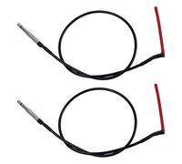 RUNROTOO 2pcs Ukulele Piezo Pickup with 2.5mm Jack, Red Head under Saddle Acoustic Guitar Replacement Part, High Sensitivity Mic Pickup for Folk and Classic Instruments