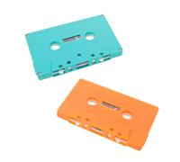 RUNROTOO 2pcs Vintage Blank Cassette Tapes for DIY Crafts and Music Making, Plastic Reusable Shells with Reliable Recording Function, for Wall Art Cassette Tape Creations and Party