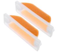 RUNROTOO 2pcs Warning Signs Road Marker Reflective Road Fence Signs Rectangular Polycarbonate Plastic High Visibility Provides Visibility and Guidance for Garage and Use 4.52x1.65x1.26in