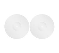 RUNROTOO 2pcs White Acrylic Turntable Mat - Platter Slipmat for 12 Inch Vinyl Vintage Record Player - Antistatic Cover & Reduces Noise for Record Player