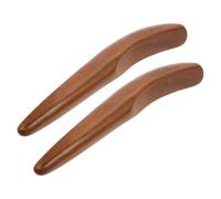 RUNROTOO 2pcs Wooden Massage Sticks Acupoint Massage Lymphatic Scraping Tools Unique Design for Relaxation and Relief