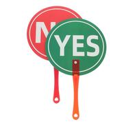 RUNROTOO 2pcs Yes No Paddles Classroom Answer Signs with Visibility and User Friendly Design, Plastic Voting Paddles for Teachers and Students, for Classroom Participation and Interaction