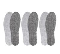 RUNROTOO 3 Pairs Warm Insoles for High Heels and Canvas Shoes, Double-Sided Use with Sweat-Absorbing Synthesis Material, Unisex Cushioning Shoe Inserts for Winter and Summer Feet Warmer