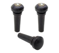 RUNROTOO 3 Pcs Violin Ebony Tail Screws Tail Plugs in Black, Wooden Material with Stable Characteristics and Concise Classic Design, Violin Spare Parts for Improving Sound Quality