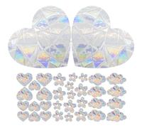 RUNROTOO 3 Sheets Anti-Collision Static Decal Window Stickers for Birds and People Removable PVC Window Clings with Cloud Shape Suitable for Glass Doors Inside Or