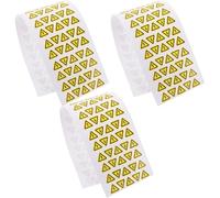 RUNROTOO 3 Sheets Electric Shocks Equipment Sticker High Voltage Warning Decal Yellow Triangle Safety Warning Labels with Strong Adhesive in Homes and Factories
