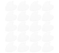 RUNROTOO 30pcs Heart Shaped Plastic Mesh Canvas Sheets in White for Yarn Crafting and Cross Stitch with Breathable Design and Protective Function, for Bags and Shoes Embroidery