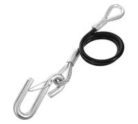 RUNROTOO 3500 Lbs Trailer Safety Cables Spring Steel Wire Rope Safety Chain Hooks Exceptional Tensile Strength Reliable Material Towing Accessories for Trailer and Car