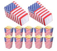 RUNROTOO 36pcs Popcorn Boxes for Party America Patriotic Independence Day Decorations Disposable Snack Box for Movie Night Birthday Party