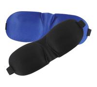 RUNROTOO 3D Contoured Sleep Masks Prevents Moving Or Falling 2pcs Soft Polyester and Foam Material Comfortable Eye for Adults for Nighttime Sleep and Travel for Men and Women