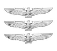 RUNROTOO 3pcs Eagle Metal Car Emblem - Sliver Auto Emblem - 3D Hawk Animal Decoration - Metal Auto Decal - Rear Car Tail Decoration Sticker