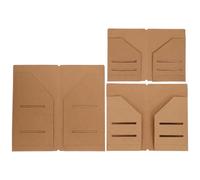 RUNROTOO 3pcs Kraft Paper Receipt Organizer Set with L, M, S File Folders and Card Holder, Document Wallets for Travel Paper Storage and Office Filing