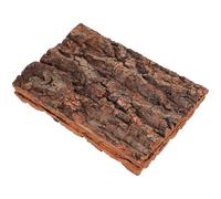 RUNROTOO 3pcs Light Beige Tree Bark Reptile Terrarium Decor 30x20cm Lifelike Climbing Habitat Background for Lizards Turtles Spiders
