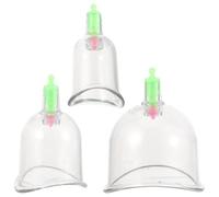 RUNROTOO 3pcs Professional Cupping Sets Plastic Massage Cups for Home Use and Beauty Salons, Safe and Smooth Salon Cupping Tool Reliable Vacuum Suction for Effective Massage Therapy