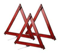 RUNROTOO 3pcs Road Warning Triangles for Traffic Safety and Road Parking, Reflective Abs Triangular Safety Triangles with Stable Placement to Enhance Visibility and Prevent Accidents