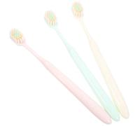 RUNROTOO 3pcs Soft Toothbrush Multipack with Wide and Thin Brush Head, Plastic Material for Safe and Thorough Cleaning, Soft Toothbrushes for Adults for Home and Daily Use