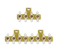 RUNROTOO 3pcs Turret Lug Board, 4-Way HiFi Audio Solder Tag Strip - Terminal Lug Board for Vintage Tube Amplifier Parts DIY Electronic Instrument