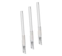 RUNROTOO 3pcs Waterproof White Eyebrow Tattoo Pens Cosmetic Liner Marking Tools with Long Serving Life Plastic Material for Professional Salon and Eyebrow Tattoo Use