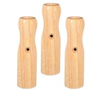 RUNROTOO 3pcs Wooden Foosball Table Handles Replacement with Comfortable Feel and Non-slip Octagon Grip for Rooms and Social Gatherings