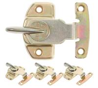 RUNROTOO 4 Sets Table Buckles Spring Table Leaf Latches Extendable Locking Ring Golden Galvanized Iron Precision Production Smooth Surface