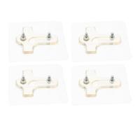 RUNROTOO 4pcs Adjustable Screw Wall Peg Hooks Plastic Non-Marking Nut Sticker Wear-Resistant Storage Accessories for Home Kitchen Organization
