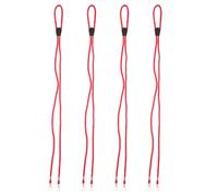 RUNROTOO 4Pcs Anti-Lost Glove Strap Kids Ski Glove Safety Strap Mitten Holder Lanyard Anti-Loss Mitten Hanging Rope for Snowboarding & Winter Activities, Red