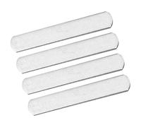 RUNROTOO 4pcs Anti-rust Steel Plates for Weighted Vest Stainless Steel Training Plates with Rounded Edges for Leg Arm Straps Each Electroplated for Durability Silver