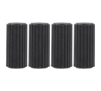 RUNROTOO 4pcs Bike Brake End Caps Plastic Wear-resistant Brake End Tips Not Easy to Loose Black Bicycle Parts for Wheelchair