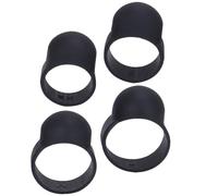 RUNROTOO 4pcs Black Ethereal Drum Finger Protectors Made of Scratch Resistant Silicone and Plastic, Suitable for Steel Tongue Drum Beginners to Prevent Scratching and Enhance Playing