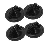 RUNROTOO 4pcs Black Thicken Suction Cup Holder for Car Windshield and Dashboard, Pvc Material, Firmly Holds Car Window Sunshade, for Travel Use