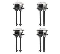 RUNROTOO 4pcs Dual Push Toilet Flush Buttons for Water Tank Replacement Pp Electroplated Surface Easy to Install and Disassemble Compatible with Standard Cistern Lids Random Color