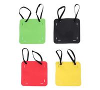 RUNROTOO 4pcs Football Goal Target Boards Adjustable Strap Soccer Shooting Training Aid, Red Black Green Yellow, Ideal for Drills and Accuracy Practice